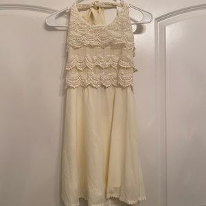 cream halter dress